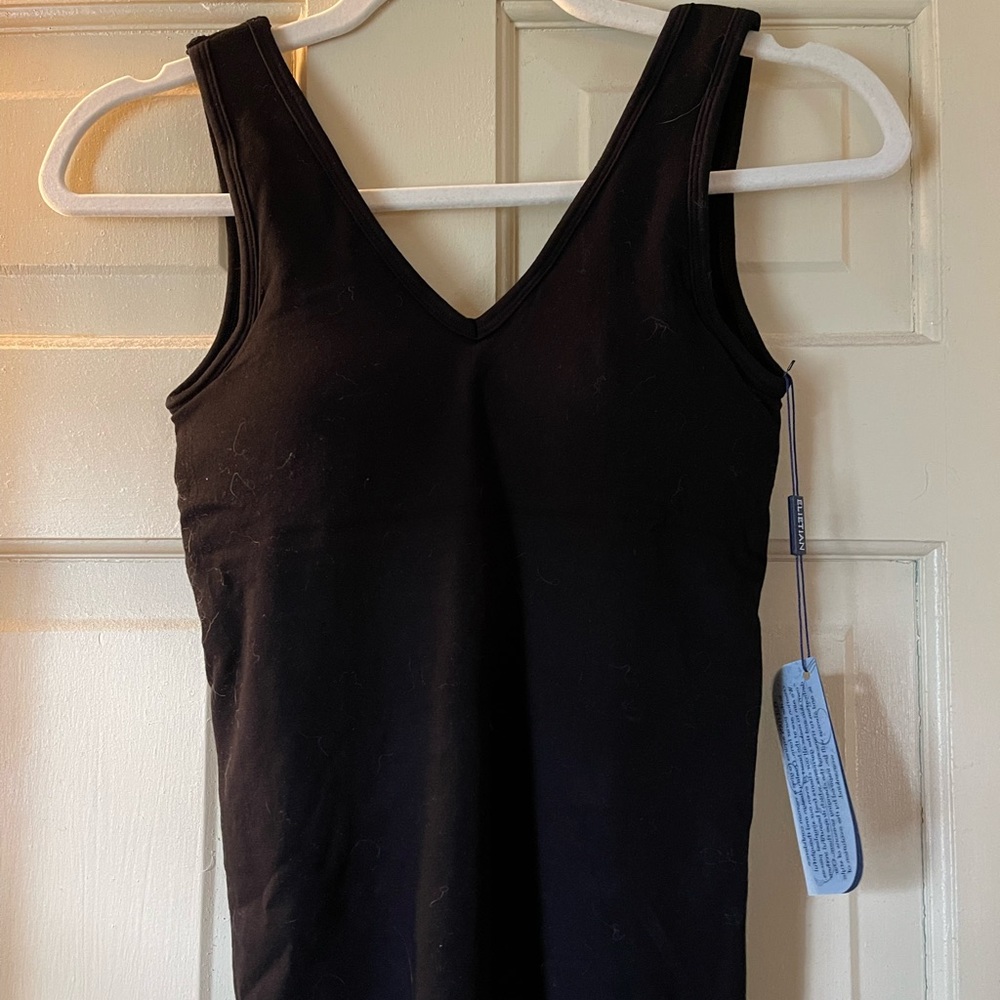 OS NWT Black built in bra tank